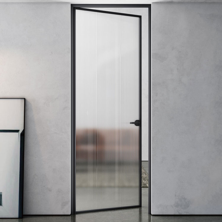 HDSAFE Glass Flush Door Glass Slim Frame Swing Door Interior Flush Door For  Kitchen Top China Manufacturer