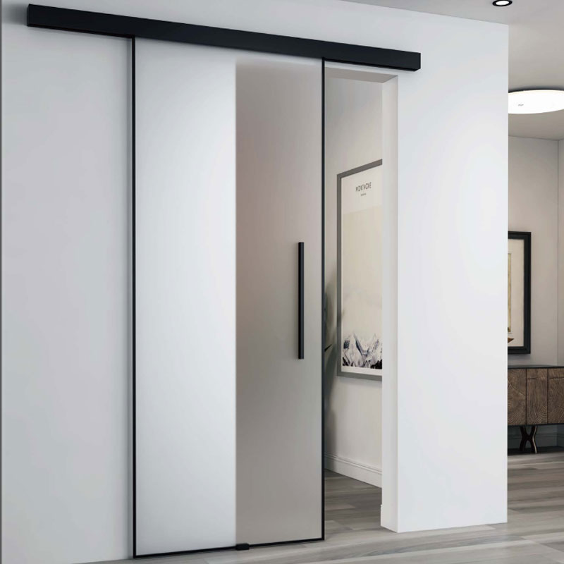 HDSAFE Black Frame Sliding Glass Door Interior Black Slim Aluminium Frame Soft Closing Sliding Glass Door Manufacturer