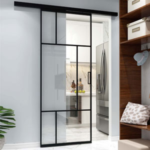 HDSAFE Black Frame Sliding Glass Door Interior Black Slim Aluminium Frame Soft Closing Sliding Glass Door Manufacturer