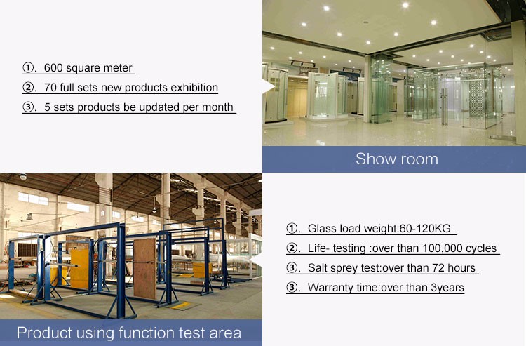 Frameless glass folding door showroom