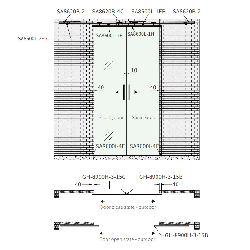 Pocket door drawing