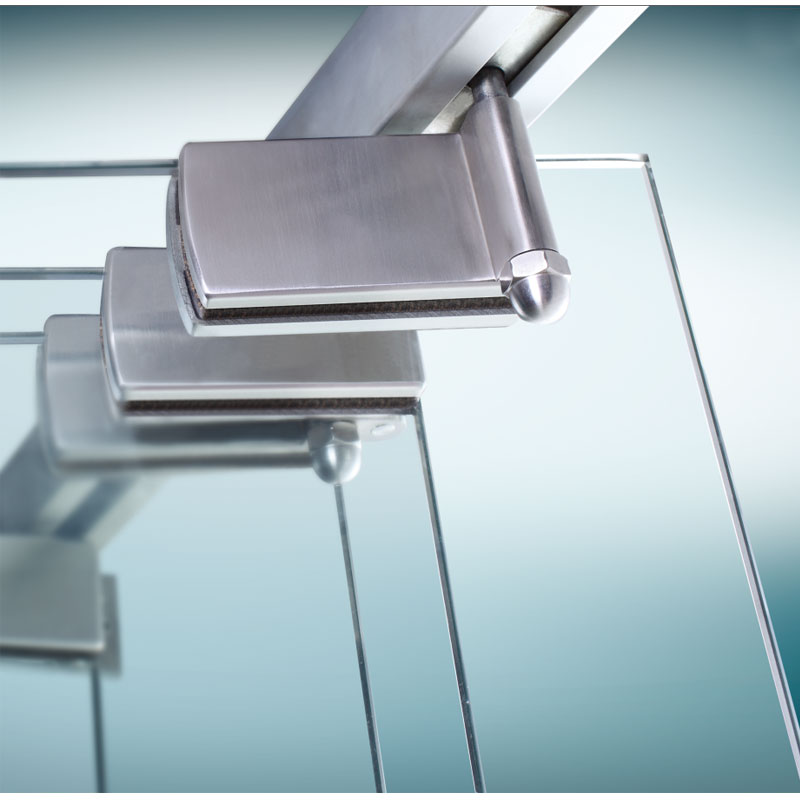 Frameless glass folding door hinges