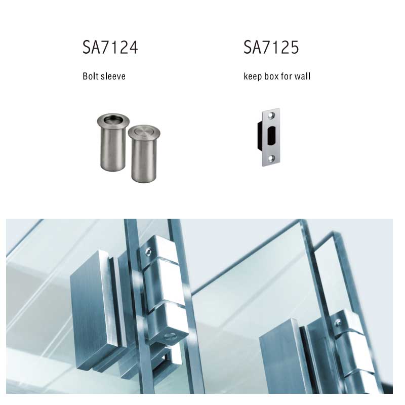 Folding door frameless hinge door accessories