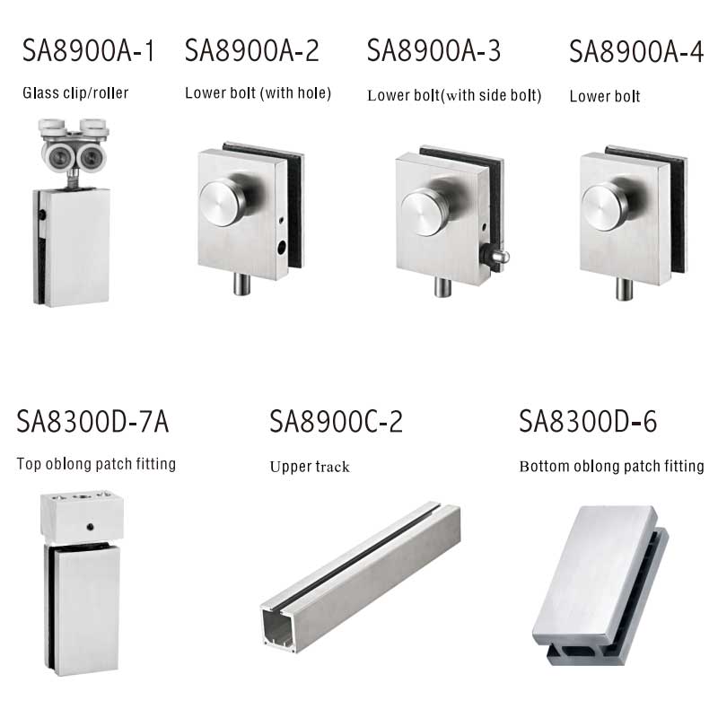 Frameless folding partition door  fittings