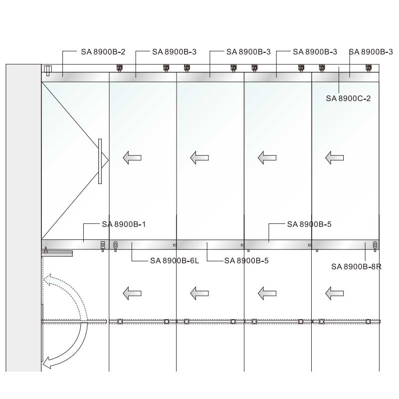 Partition door drawing