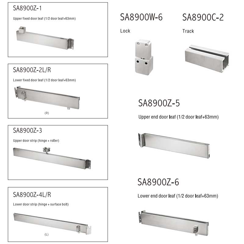 Hardware of hinge folding door