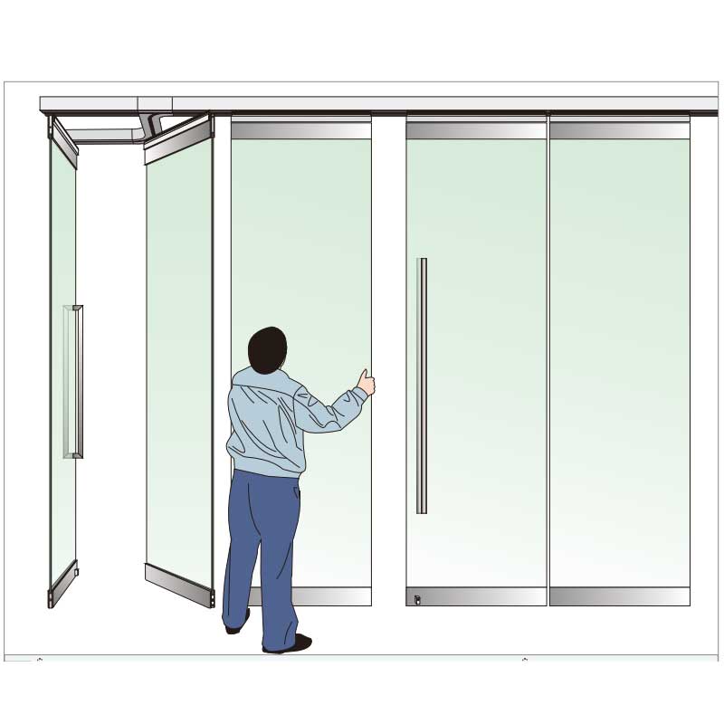  Frameless Aluminum Glass Partition Folding Door Interior Room Divider Balcony Sliding Glass Partition Door
