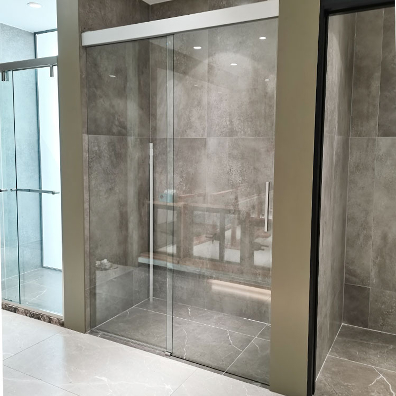HDSAFE Tempered Frameless Glass Sliding Door Office Interior Two Panel Door Soft Closing Sliding Glass Door Price