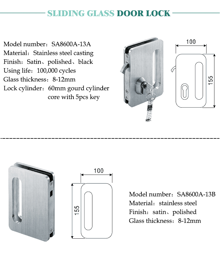 glass door locks