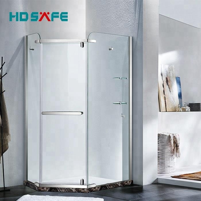 Tempered Glass Sliding Shower Room Panel Bathroom Shower Door Frameless Glass Sliding Shower Room Door Enclosure