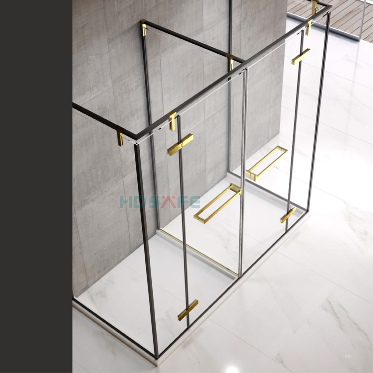 Tempered Glass Sliding Shower Room Panel Bathroom Shower Door Frameless Glass Sliding Shower Room Door Enclosure