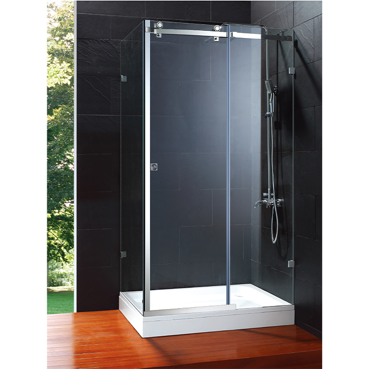 Tempered Glass Sliding Shower Room Panel Bathroom Shower Door Frameless Glass Sliding Shower Room Door Enclosure