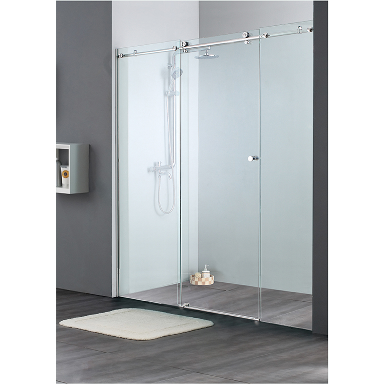 Tempered Glass Sliding Shower Room Panel Bathroom Shower Door Frameless Glass Sliding Shower Room Door Enclosure