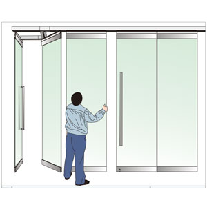  Frameless Aluminum Glass Partition Folding Door Interior Room Divider Balcony Sliding Glass Partition Door
