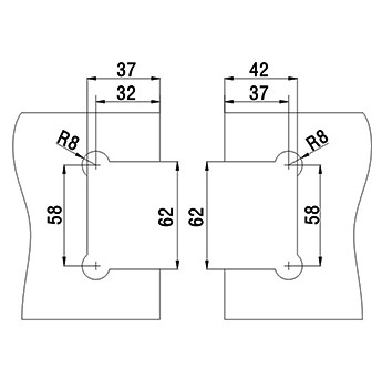 shower door hinges