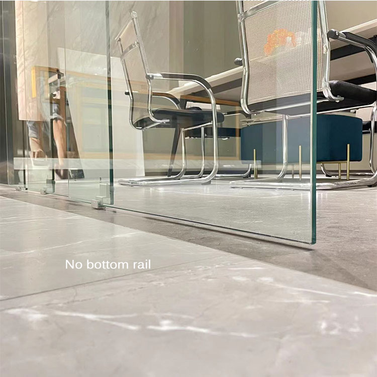 HDSAFE Sliding Frameless Glass Door Tracks Accessories Soft Close 8-12mm Glass Doors Glass Slide Door