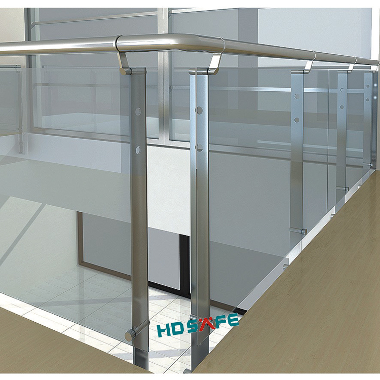 HDSAFE Frameless Glass Balustrade Design Glass Handrail Deck Balcony Baluster Glass Railing