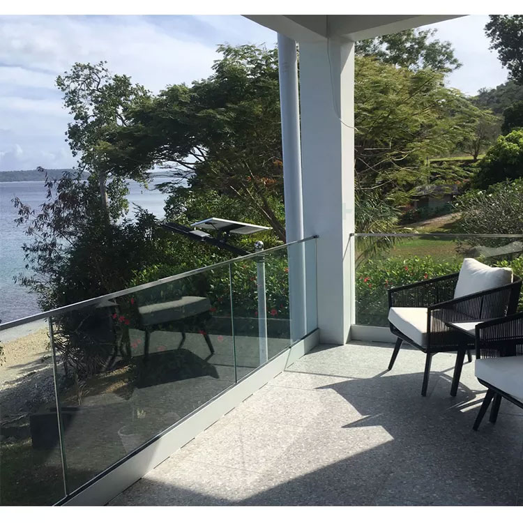 frameless balcony glass railing