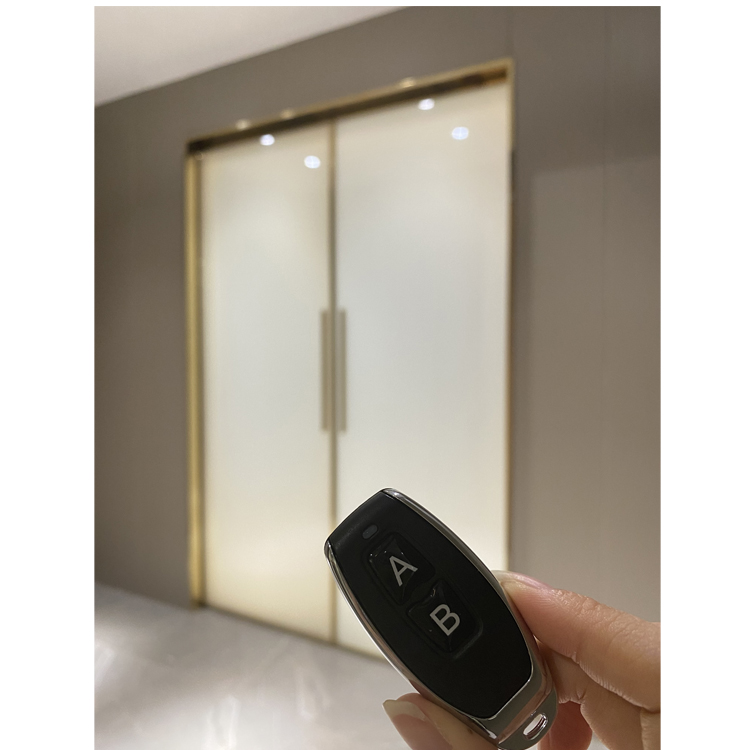 Electric Sliding Glass Doors Automatic Sensor Sliding Pocket Door 10mm Smart Glass Office Wall Partition Glass Door