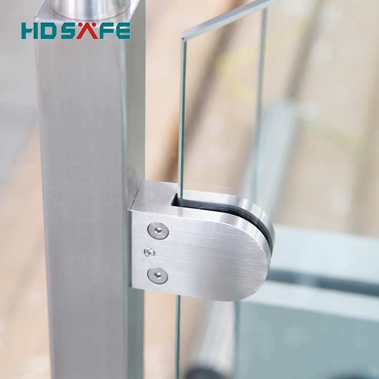 HDSAFE Balustrade Handrail Clamp Fitting Railing Clamp Fence Balcony Staircase Stainless Steel 8-12 mm Glass Railing Clamp