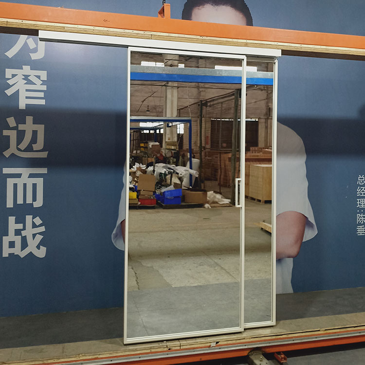 Soft Closing Slim Frame Glass Door White Frame Glass Door Office Home Interior Glass Door Living Room Bedroom Kitchen Sliding Door