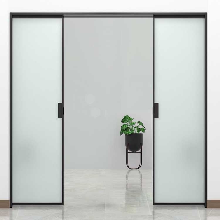 HDSAFE  Hidden Sliding Door Design Glass Sliding Pocket Door Glass Flush Door Glass Doors Price