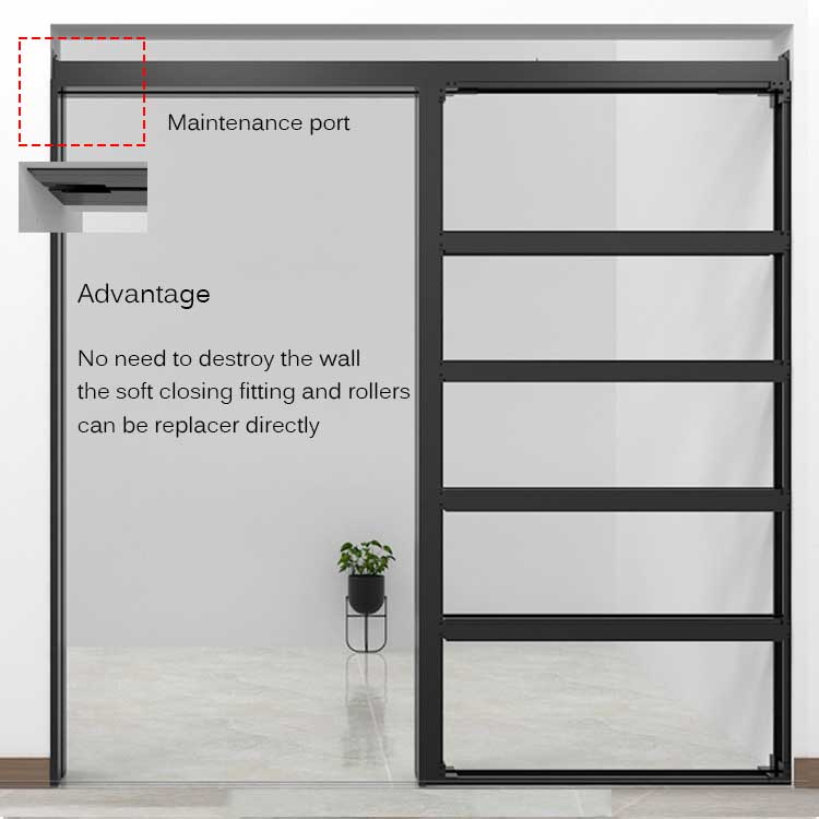 HDSAFE  Hidden Sliding Door Design Glass Sliding Pocket Door Glass Flush Door Glass Doors Price