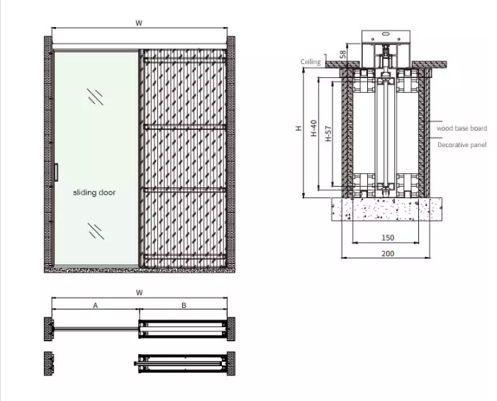 Pocket door drawing