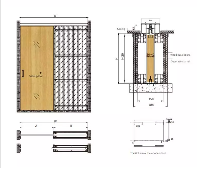 Pocket door drawing