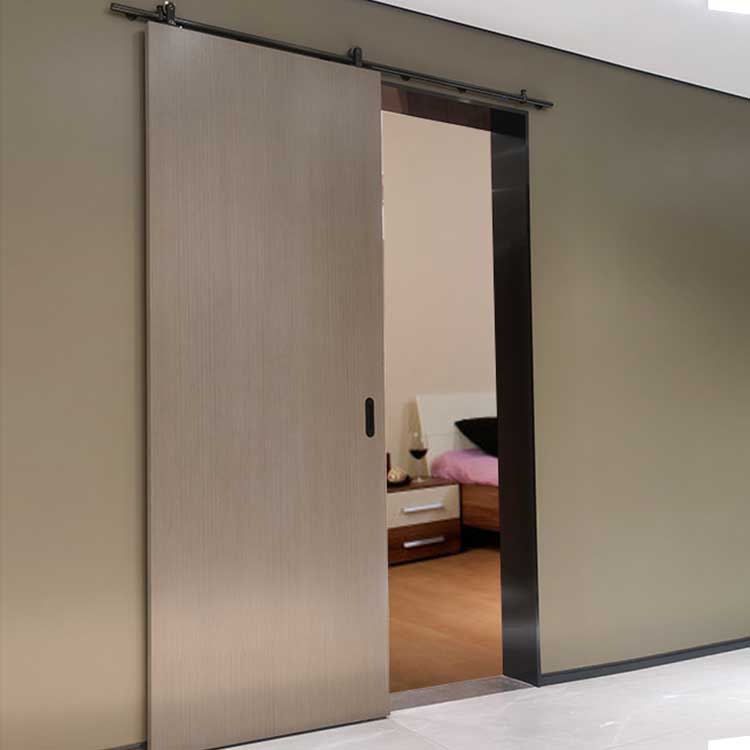 New Style Single Panel Bedroom Wooden Barn Door Kit Stainless Steel Barn Doors Hardware Wood Single Sliding Door