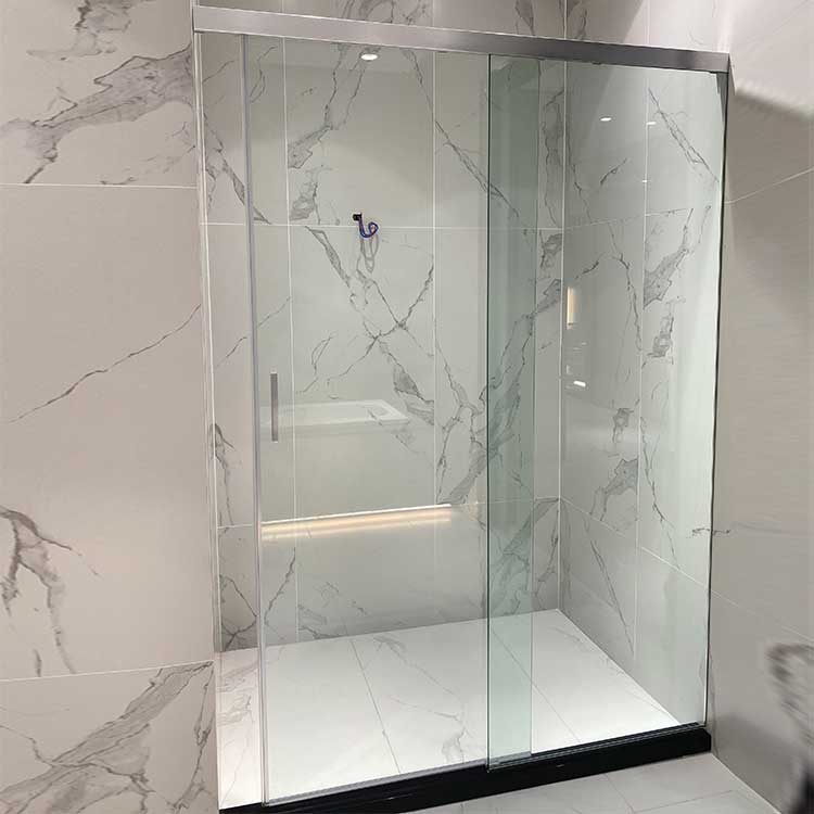 Single Opening Glass Sliding Door With Frameless