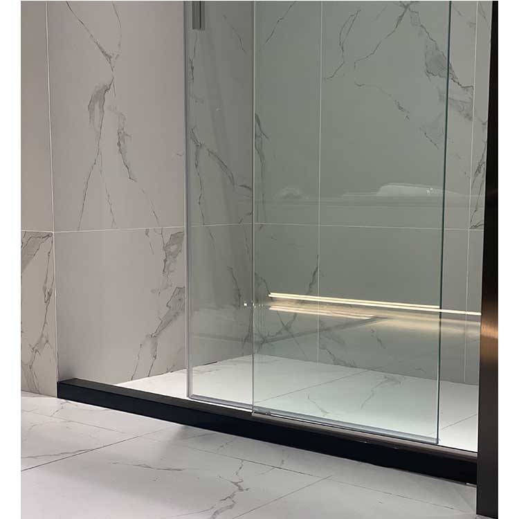 Modern Design Frameless Glass Stainless Steel Bathroom Shower Room Door Tempered Glass Sliding Shower Room Door