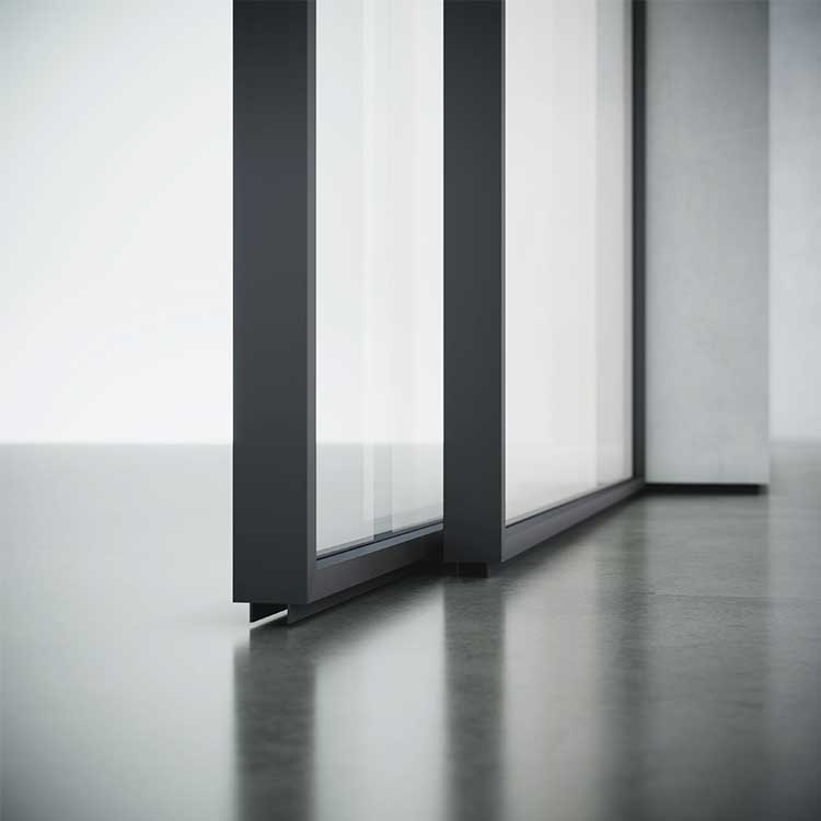 slim framed sliding glass doors