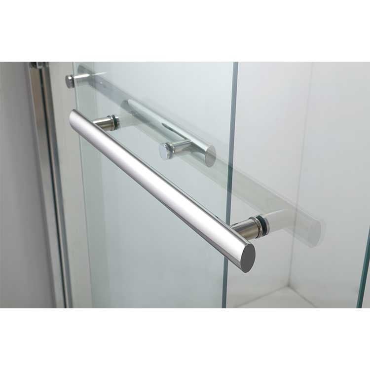 HDSAFE New 8mm Tempered Glass Sliding Shower Room Panel Bathroom Shower Frameless Glass Sliding Shower Room Door