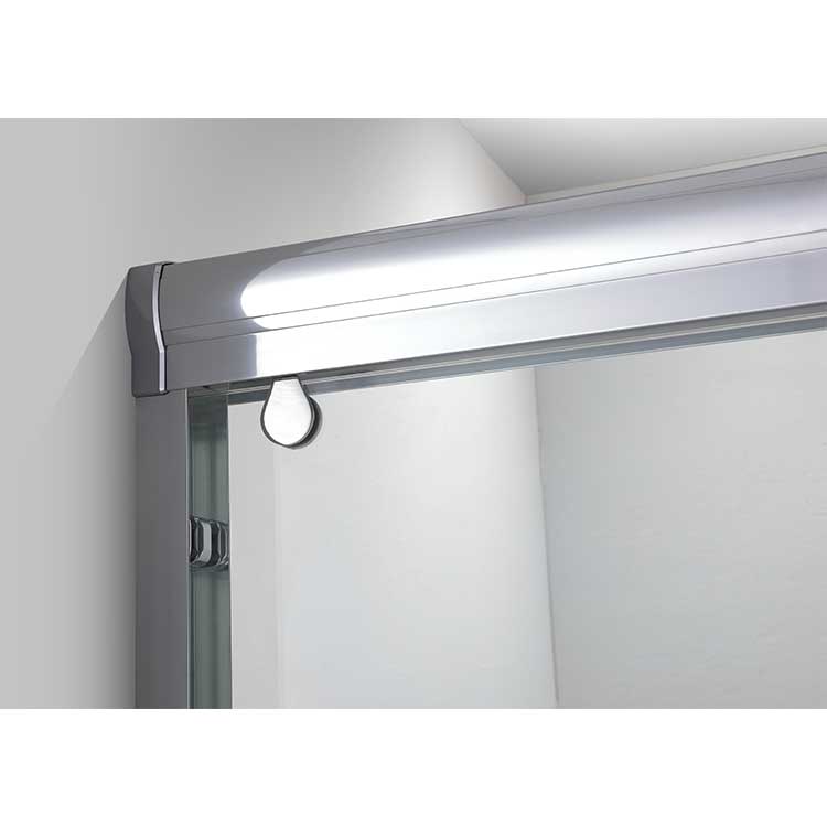 HDSAFE New 8mm Tempered Glass Sliding Shower Room Panel Bathroom Shower Frameless Glass Sliding Shower Room Door