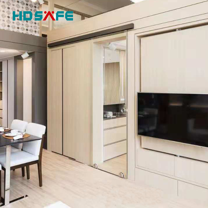 China Supplier Frameless Tempered Single Glass Public Room Sliding Door Interior 8-12mm Glass Sliding Door For Hotel