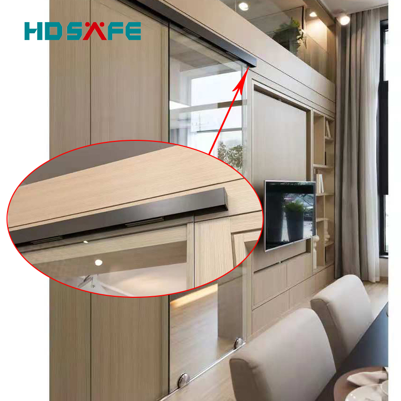 China Supplier Frameless Tempered Single Glass Public Room Sliding Door Interior 8-12mm Glass Sliding Door For Hotel