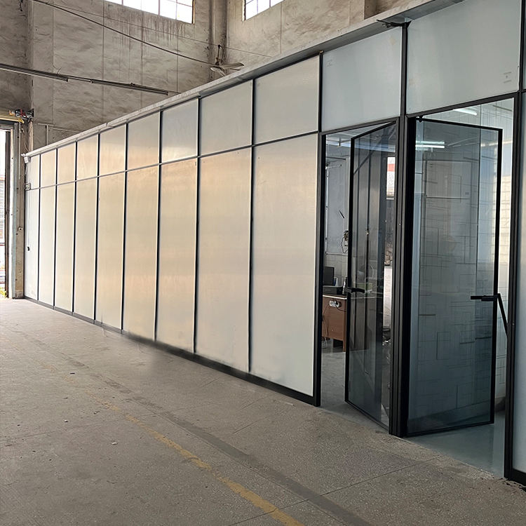 Aluminium Glass Partition With Swing Door