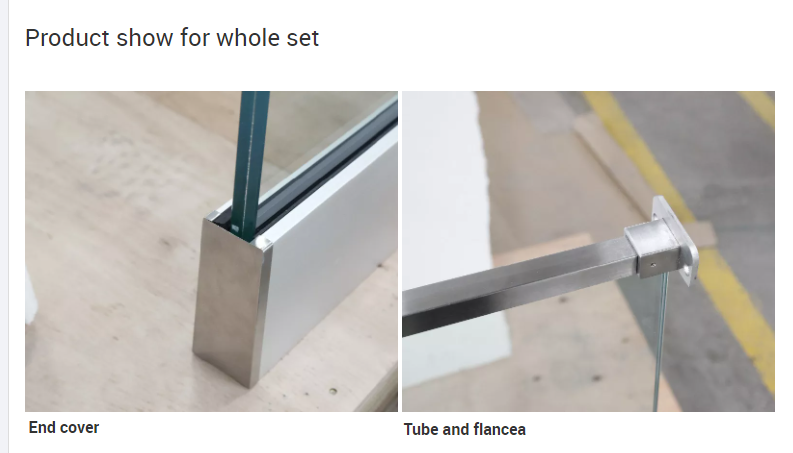 aluminum base glass railing