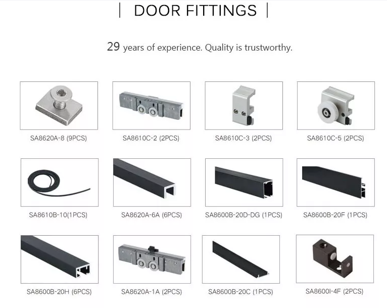 Sliding door accessories