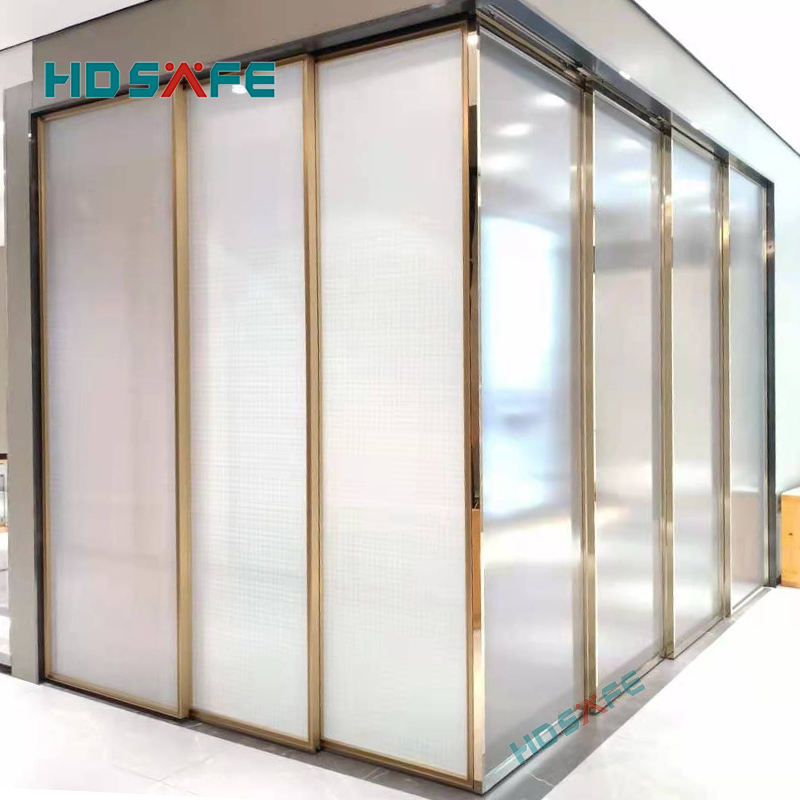 Tempered Frameless Glass Closet Sliding Door System Soft Closing Smoothly Sliding Stacking Door Price System For Kitchen