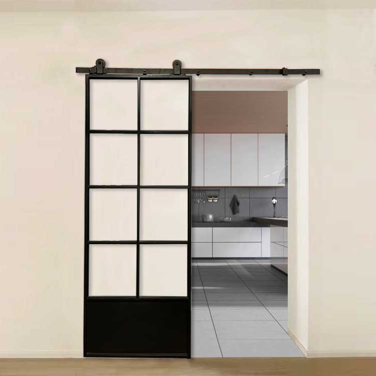 HDSAFE Barn Sliding Door Interior Room Door Modern Villa Home House Hotel Barn Doors  Aluminum Frame Sliding Barn Door