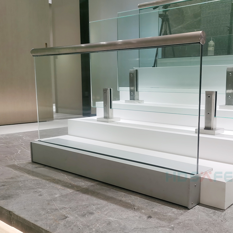 HDSAFE Frameless Glass Balustrade Design Glass Handrail Deck Balcony Baluster Glass Railing