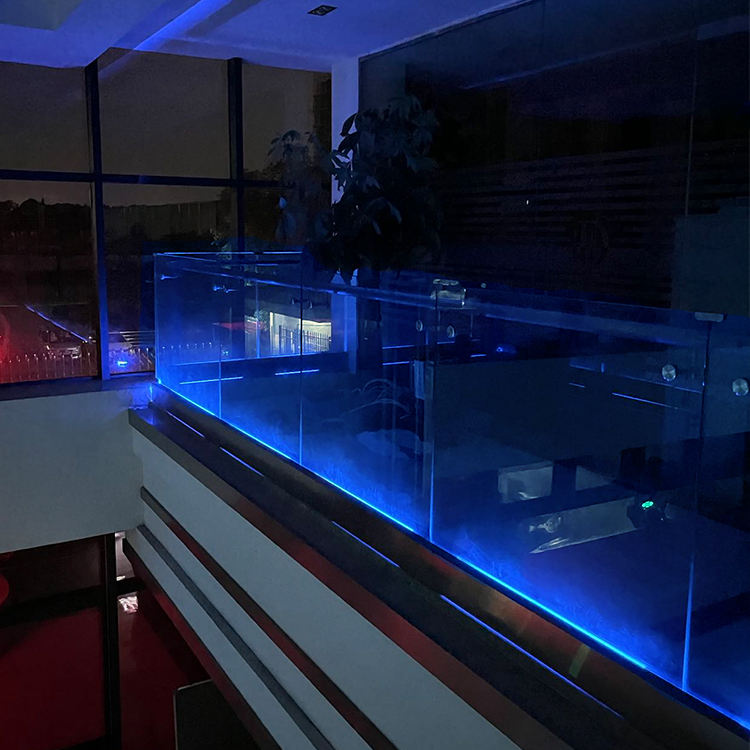  LED Light U Channel Glass Railing