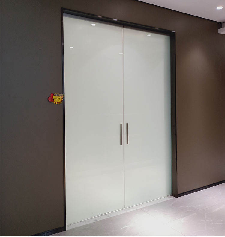 HDSAFE Interior Pocket Doors With Glass Pocket Doors Factory Hardware 8-12mm Frameless Frosted Glass Pocket Sliding Glass Doors Price