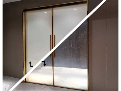 The bedroom glass sliding door should choose frosted glass or transparent glass?