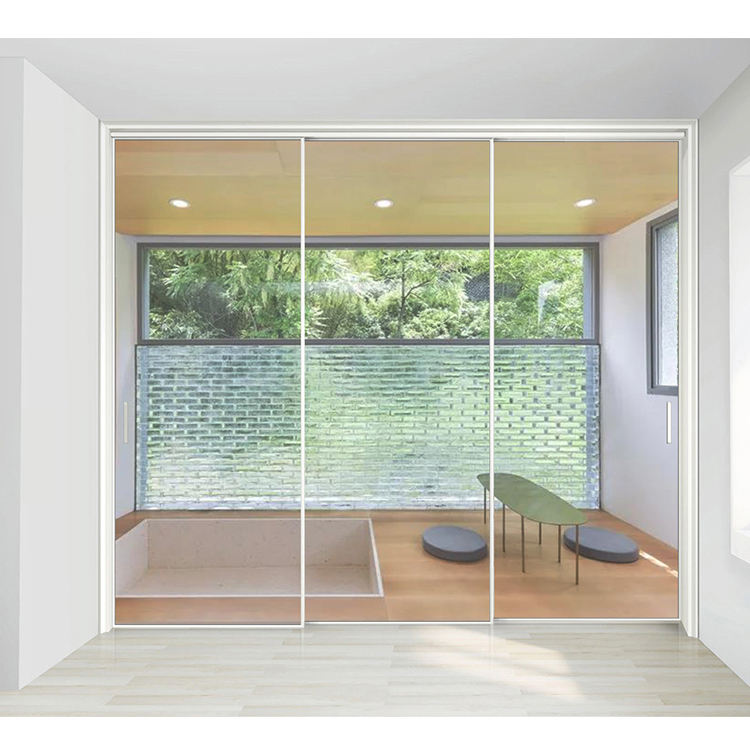  White Frame Glass Sliding Door