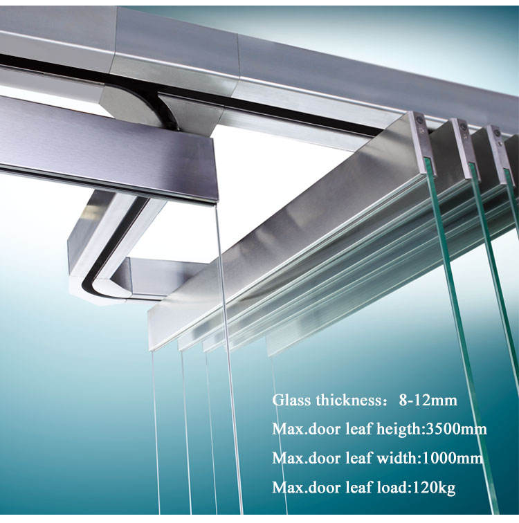 HDSAFE Frameless Glass Folding Doors Sliding Folding Door Detail Partition Wall Folding Glass Door