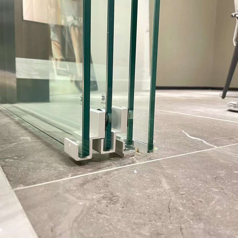 Puertas correderas de vidrio sin marco templado, transparentes para interiores, 10-12mm, para puertas divisorias de pared de vidrio para oficina, nuevo producto