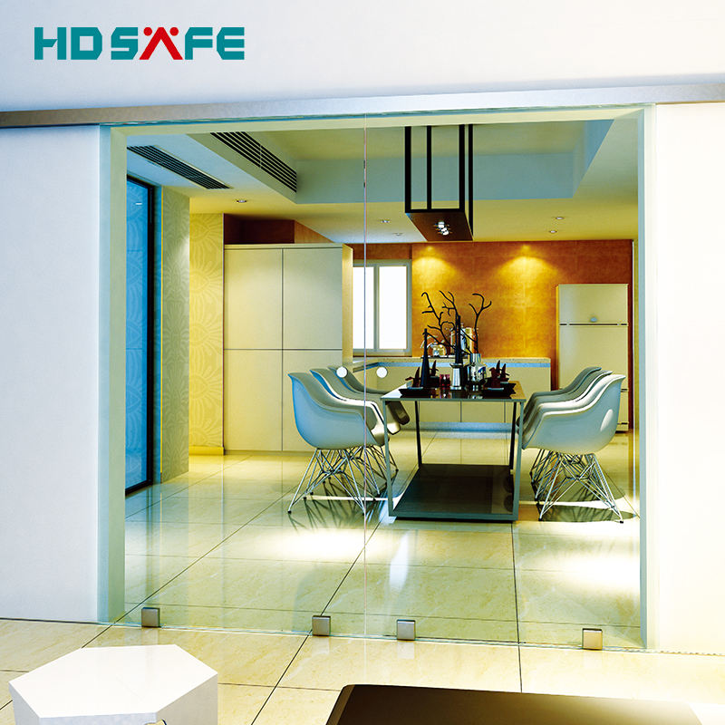 HDSAFE 8-12mm Frameless Office Partition Glass Sliding Doors Soft Closing Sliding Glass Door Hardware